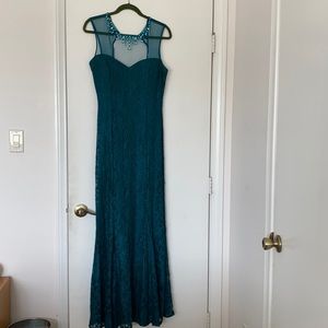 N&W Formal Teal Lace Dress 14